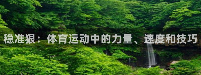 意昂注册：稳准狠：体育运动中的力量、速度和技巧